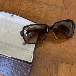 GUCCI Sunglasses, gray, plastic frame